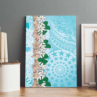 Cook Islands Tiare Maori With Conch Shell Canvas Wall Art Pasifika Fest Polynesian Tattoo Turquoise