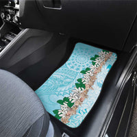 Cook Islands Tiare Maori With Conch Shell Car Mats Pasifika Fest Polynesian Tattoo Turquoise