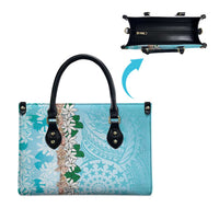 Cook Islands Tiare Maori With Conch Shell Leather Bag Pasifika Fest Polynesian Tattoo Turquoise