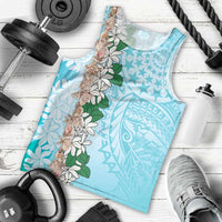 Cook Islands Tiare Maori With Conch Shell Men Tank Top Pasifika Fest Polynesian Tattoo Turquoise LT14 - Polynesian Pride