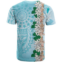 Cook Islands Tiare Maori With Conch Shell T Shirt Pasifika Fest Polynesian Tattoo Turquoise LT14 - Polynesian Pride