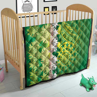 Cook Islands Tiare Maori With Conch Shell Quilt Pasifika Fest Polynesian Tattoo Green