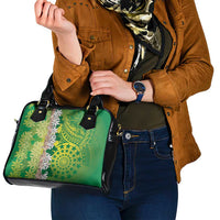 Cook Islands Tiare Maori With Conch Shell Shoulder Handbag Pasifika Fest Polynesian Tattoo Green