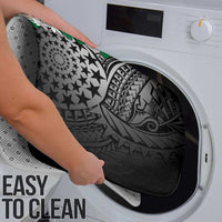 Cook Islands Tiare Maori With Conch Shell Bathroom Set Pasifika Fest Polynesian Tattoo Black