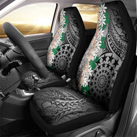 Cook Islands Tiare Maori With Conch Shell Car Seat Cover Pasifika Fest Polynesian Tattoo Black