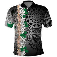 Cook Islands Tiare Maori With Conch Shell Polo Shirt Pasifika Fest Polynesian Tattoo Black LT14 Black - Polynesian Pride