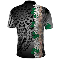 Cook Islands Tiare Maori With Conch Shell Polo Shirt Pasifika Fest Polynesian Tattoo Black LT14 - Polynesian Pride