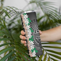 Cook Islands Tiare Maori With Conch Shell Skinny Tumbler Pasifika Fest Polynesian Tattoo Black LT14 - Polynesian Pride