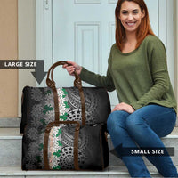 Cook Islands Tiare Maori With Conch Shell Travel Bag Pasifika Fest Polynesian Tattoo Black