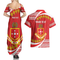 Personalised Kolisi Tonga College Atele Couples Matching Summer Maxi Dress and Hawaiian Shirt Mate Maa Tonga 142 Years Anniversary LT14 - Polynesian Pride