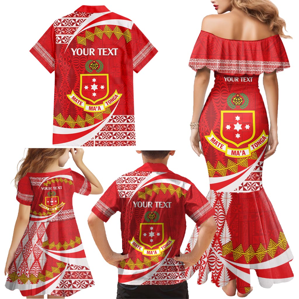 Personalised Kolisi Tonga College Atele Family Matching Mermaid Dress and Hawaiian Shirt Mate Maa Tonga 142 Years Anniversary LT14 - Polynesian Pride