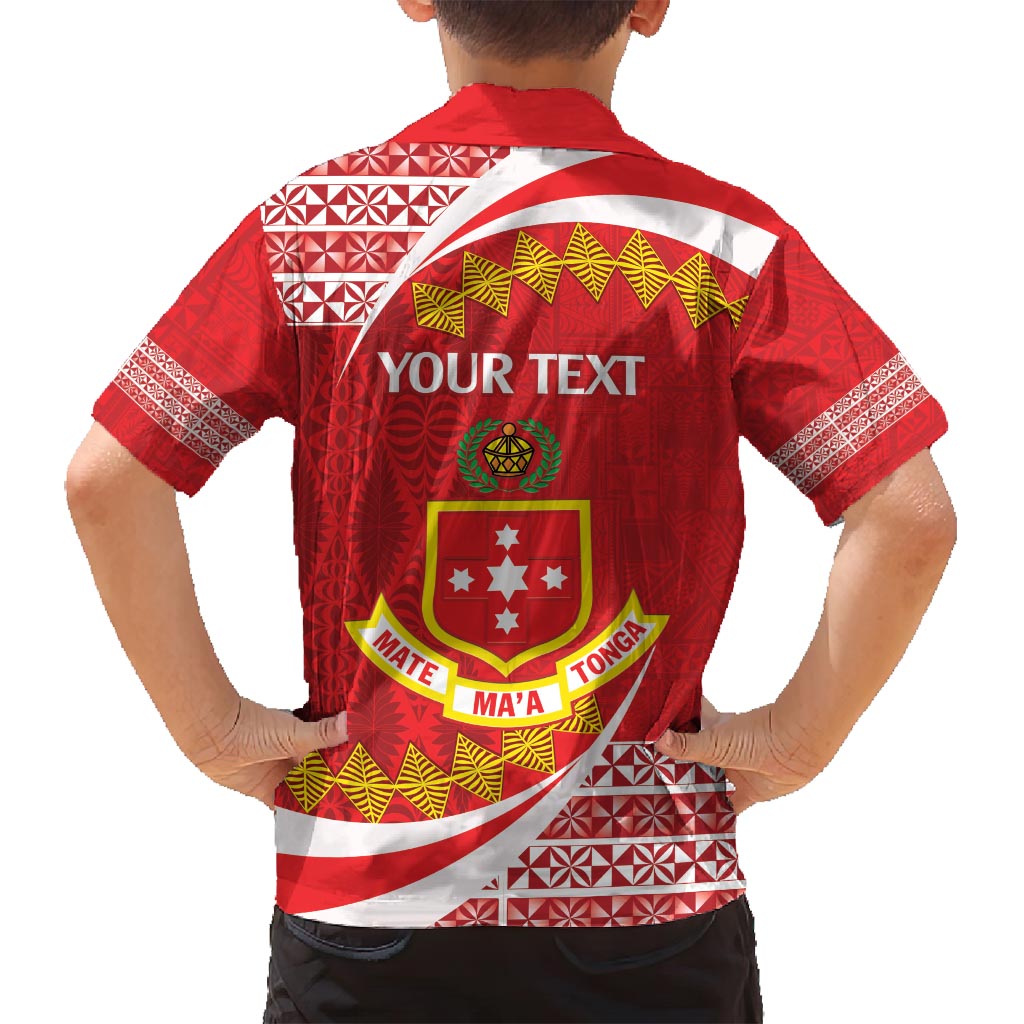 Personalised Kolisi Tonga College Atele Family Matching Off Shoulder Short Dress and Hawaiian Shirt Mate Maa Tonga 142 Years Anniversary LT14 - Polynesian Pride