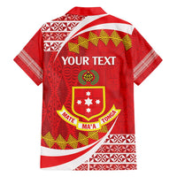 Personalised Kolisi Tonga College Atele Family Matching Off Shoulder Short Dress and Hawaiian Shirt Mate Maa Tonga 142 Years Anniversary LT14 - Polynesian Pride