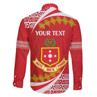 Personalised Kolisi Tonga College Atele Family Matching Off Shoulder Short Dress and Hawaiian Shirt Mate Maa Tonga 142 Years Anniversary LT14 - Polynesian Pride