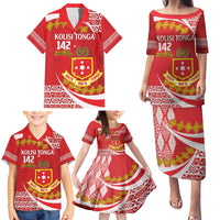 Personalised Kolisi Tonga College Atele Family Matching Puletasi and Hawaiian Shirt Mate Maa Tonga 142 Years Anniversary LT14 - Polynesian Pride