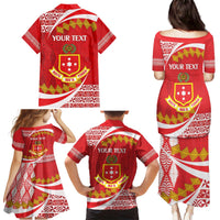 Personalised Kolisi Tonga College Atele Family Matching Puletasi and Hawaiian Shirt Mate Maa Tonga 142 Years Anniversary LT14 - Polynesian Pride