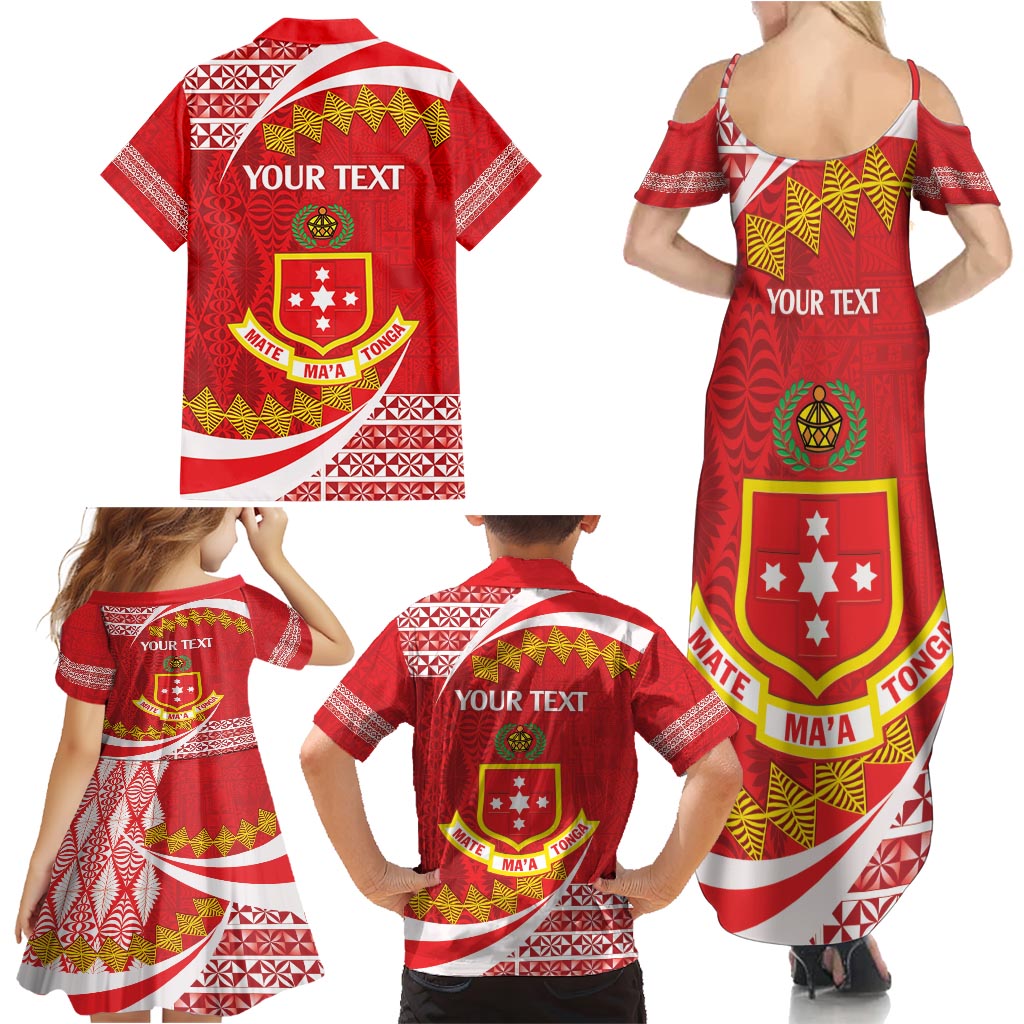 Personalised Kolisi Tonga College Atele Family Matching Summer Maxi Dress and Hawaiian Shirt Mate Maa Tonga 142 Years Anniversary LT14 - Polynesian Pride