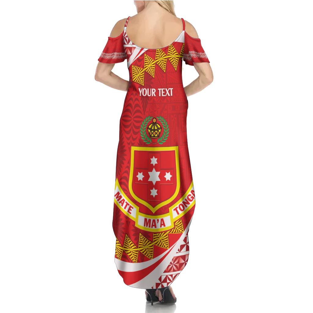 Personalised Kolisi Tonga College Atele Family Matching Summer Maxi Dress and Hawaiian Shirt Mate Maa Tonga 142 Years Anniversary LT14 - Polynesian Pride