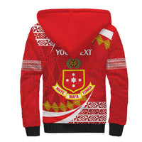 Personalised Kolisi Tonga College Atele Sherpa Hoodie Mate Maa Tonga 142 Years Anniversary LT14 - Polynesian Pride