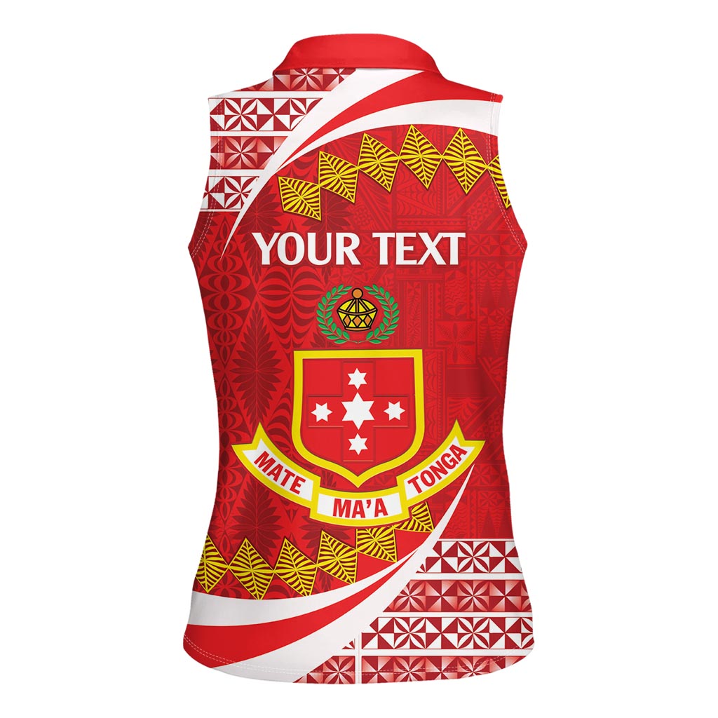 Personalised Kolisi Tonga College Atele Women Sleeveless Polo Shirt Mate Maa Tonga 142 Years Anniversary LT14 - Polynesian Pride