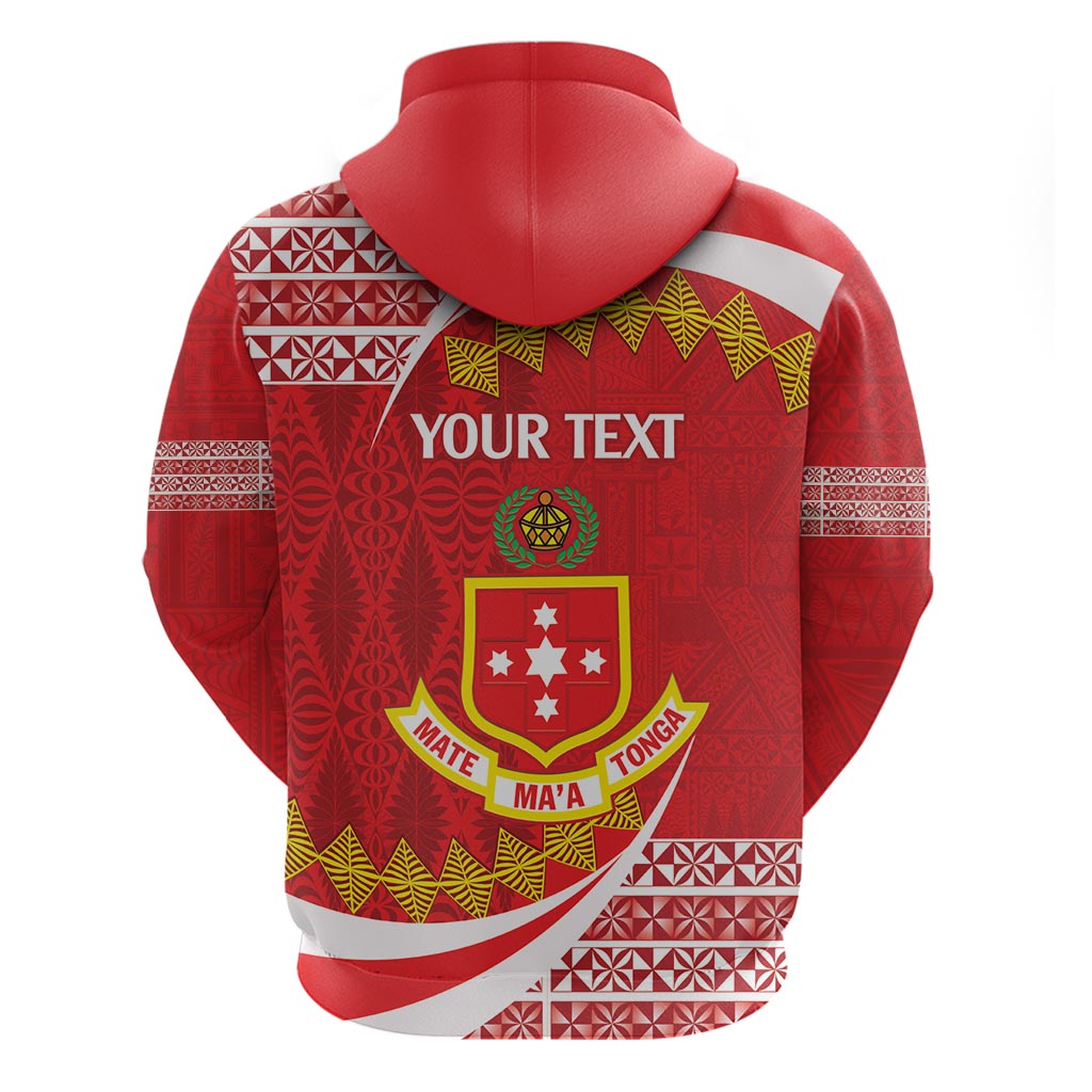 Personalised Kolisi Tonga College Atele Zip Hoodie Mate Maa Tonga 142 Years Anniversary