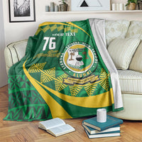 Personalised Tonga Liahona-Saineha High School Blanket Happy 76 Years Anniversary LT14 Green - Polynesian Pride