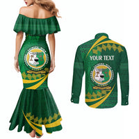 Personalised Tonga Liahona-Saineha High School Couples Matching Mermaid Dress and Long Sleeve Button Shirt Happy 76 Years Anniversary LT14 - Polynesian Pride