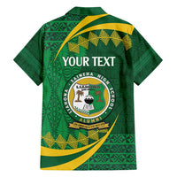 Personalised Tonga Liahona-Saineha High School Family Matching Long Sleeve Bodycon Dress and Hawaiian Shirt Happy 76 Years Anniversary LT14 - Polynesian Pride