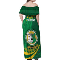 Personalised Tonga Liahona-Saineha High School Family Matching Off Shoulder Maxi Dress and Hawaiian Shirt Happy 76 Years Anniversary LT14 - Polynesian Pride