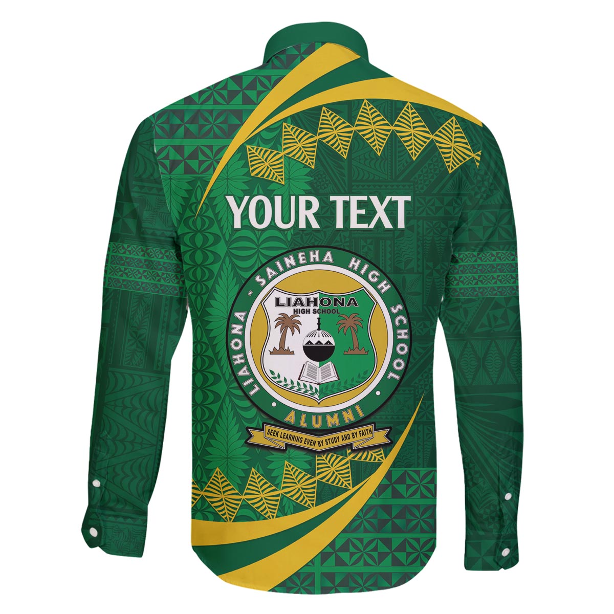 Personalised Tonga Liahona-Saineha High School Family Matching Puletasi and Hawaiian Shirt Happy 76 Years Anniversary LT14 - Polynesian Pride