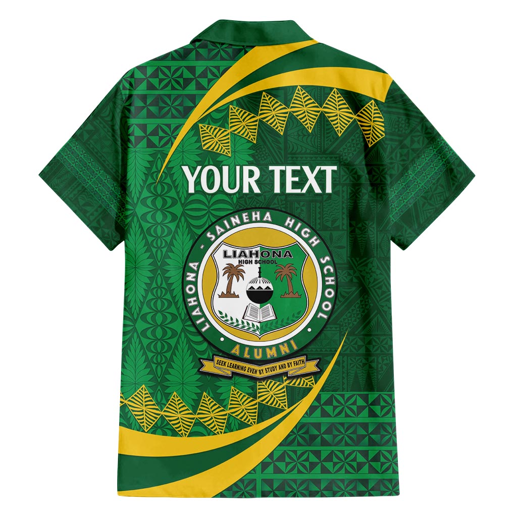 Personalised Tonga Liahona-Saineha High School Family Matching Summer Maxi Dress and Hawaiian Shirt Happy 76 Years Anniversary LT14 - Polynesian Pride
