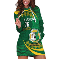 Personalised Tonga Liahona-Saineha High School Hoodie Dress Happy 76 Years Anniversary LT14 Green - Polynesian Pride