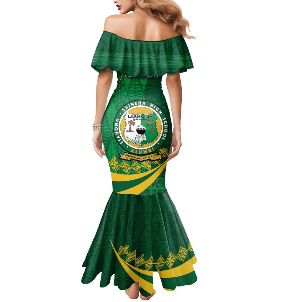 Personalised Tonga Liahona-Saineha High School Mermaid Dress Happy 76 Years Anniversary LT14 - Polynesian Pride