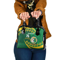 Personalised Tonga Liahona-Saineha High School Shoulder Handbag Happy 76 Years Anniversary LT14 One Size Green - Polynesian Pride