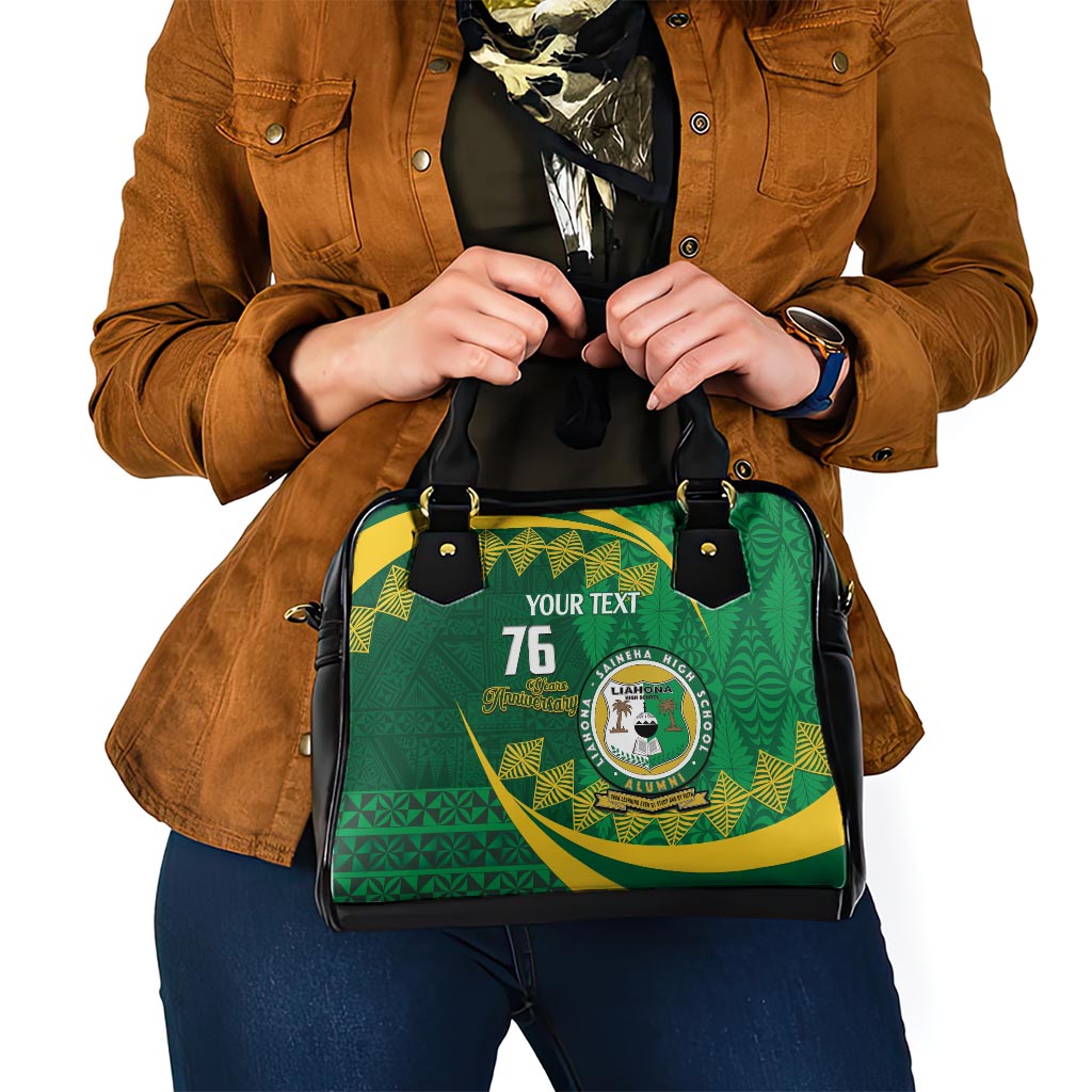 Personalised Tonga Liahona-Saineha High School Shoulder Handbag Happy 76 Years Anniversary LT14 - Polynesian Pride