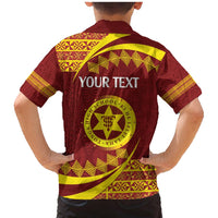 Personalised Tonga High School Family Matching Mermaid Dress and Hawaiian Shirt Happy 77 Years Anniversary LT14 - Polynesian Pride