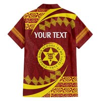 Personalised Tonga High School Family Matching Off Shoulder Maxi Dress and Hawaiian Shirt Happy 77 Years Anniversary LT14 - Polynesian Pride