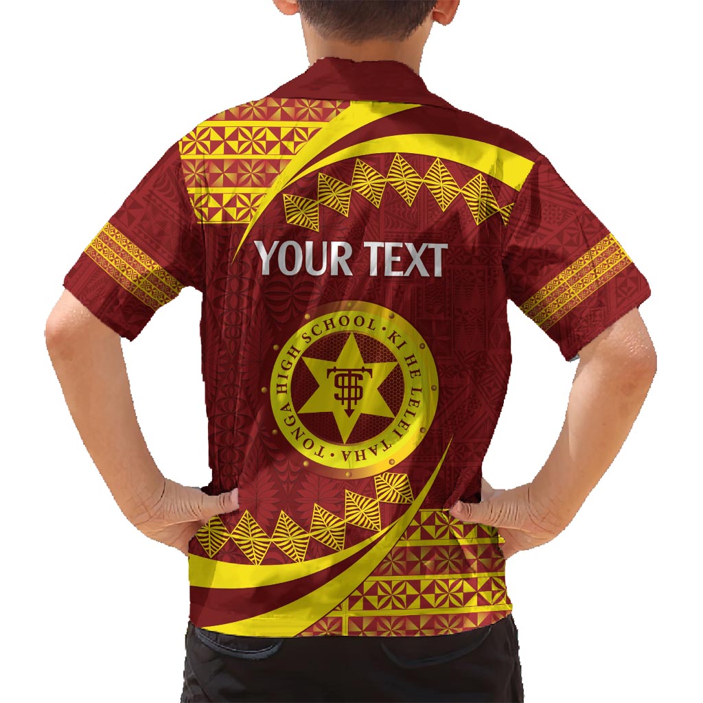Personalised Tonga High School Family Matching Off Shoulder Short Dress and Hawaiian Shirt Happy 77 Years Anniversary LT14 - Polynesian Pride