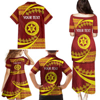 Personalised Tonga High School Family Matching Puletasi and Hawaiian Shirt Happy 77 Years Anniversary LT14 - Polynesian Pride