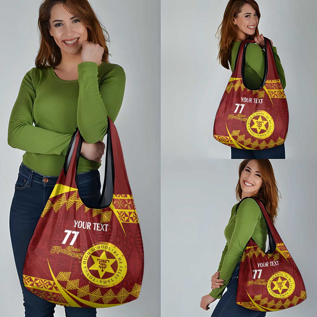 Personalised Tonga High School Grocery Bag Happy 77 Years Anniversary