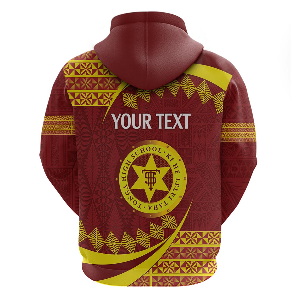 Personalised Tonga High School Zip Hoodie Happy 77 Years Anniversary LT14 - Polynesian Pride