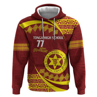 Personalised Tonga High School Zip Hoodie Happy 77 Years Anniversary LT14 Pullover Hoodie Maroon - Polynesian Pride
