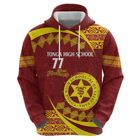 Personalised Tonga High School Zip Hoodie Happy 77 Years Anniversary LT14 - Polynesian Pride