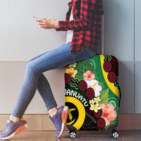 Long God Yumi Stanap Vanuatu Luggage Cover Tropical Flowers Aboriginal Pattern LT14 - Polynesian Pride