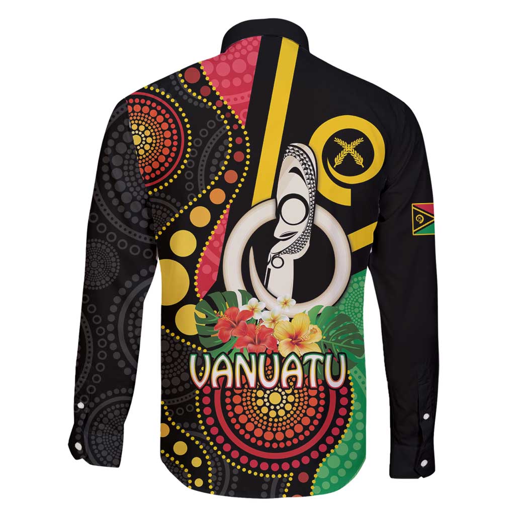 Tamtam Drum Vanuatu Family Matching Tank Maxi Dress and Hawaiian Shirt Boar Tusk Aboriginal Flag Style LT14 - Polynesian Pride
