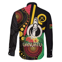 Tamtam Drum Vanuatu Family Matching Tank Maxi Dress and Hawaiian Shirt Boar Tusk Aboriginal Flag Style LT14 - Polynesian Pride