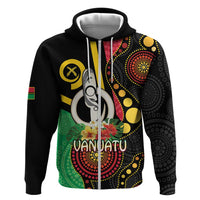 Tamtam Drum Vanuatu Hoodie Boar Tusk Aboriginal Flag Style
