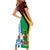 Vanuatu And West Papua Short Sleeve Bodycon Dress Coat Of Arms Mix Flag Style LT14 - Polynesian Pride