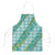 Hawaii Jade Vine Lei Apron Aloha Palaka Motif - Turquoise - Polynesian Pride