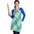 Hawaii Jade Vine Lei Apron Aloha Palaka Motif - Turquoise - Polynesian Pride